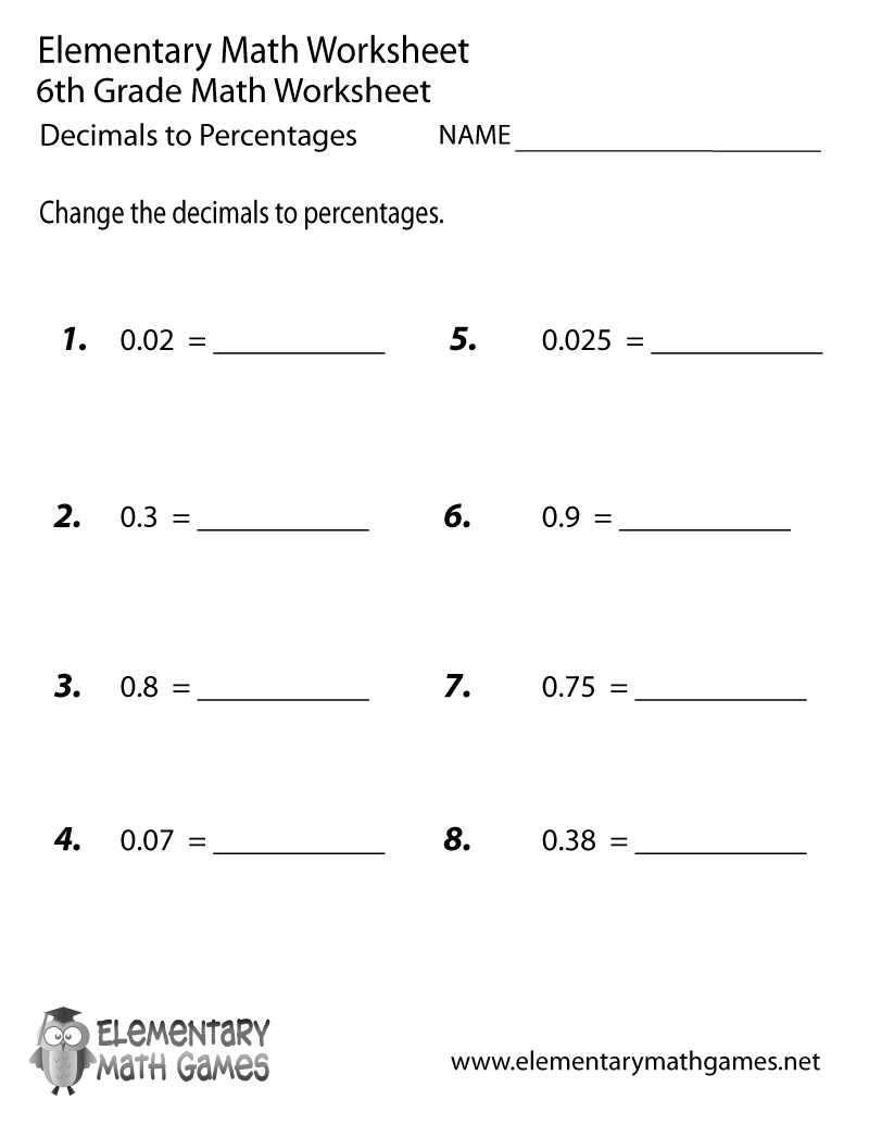 Free Printable Worksheets For Sixth Graders