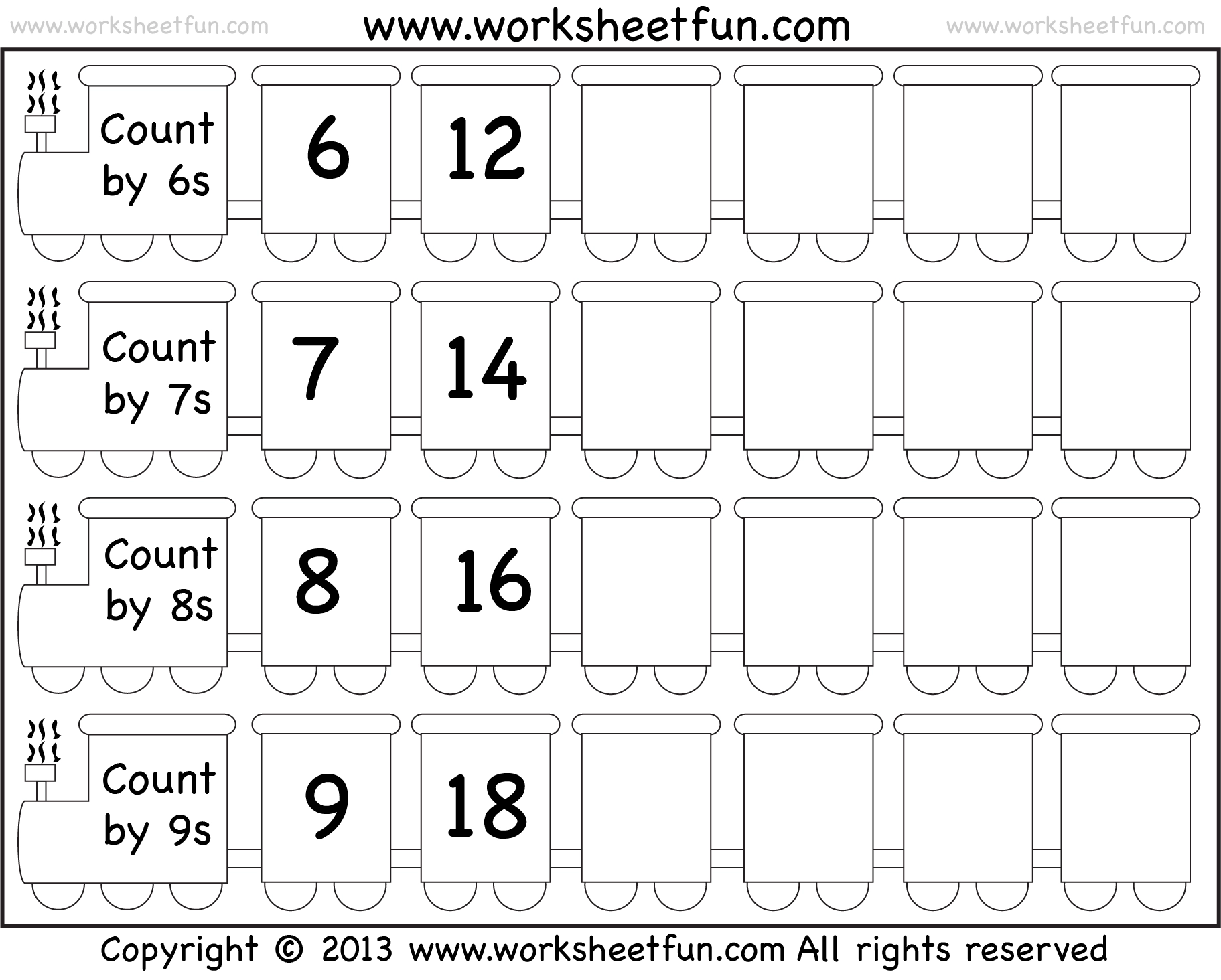 Skip Counting By 6 7 8 And 9 Worksheet FREE Printable 