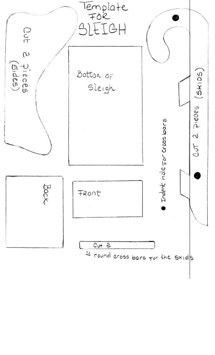Sleigh Printable Template