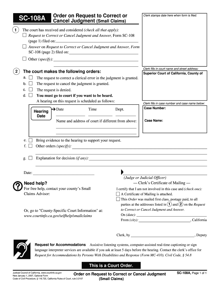 Form Sc 100 California
