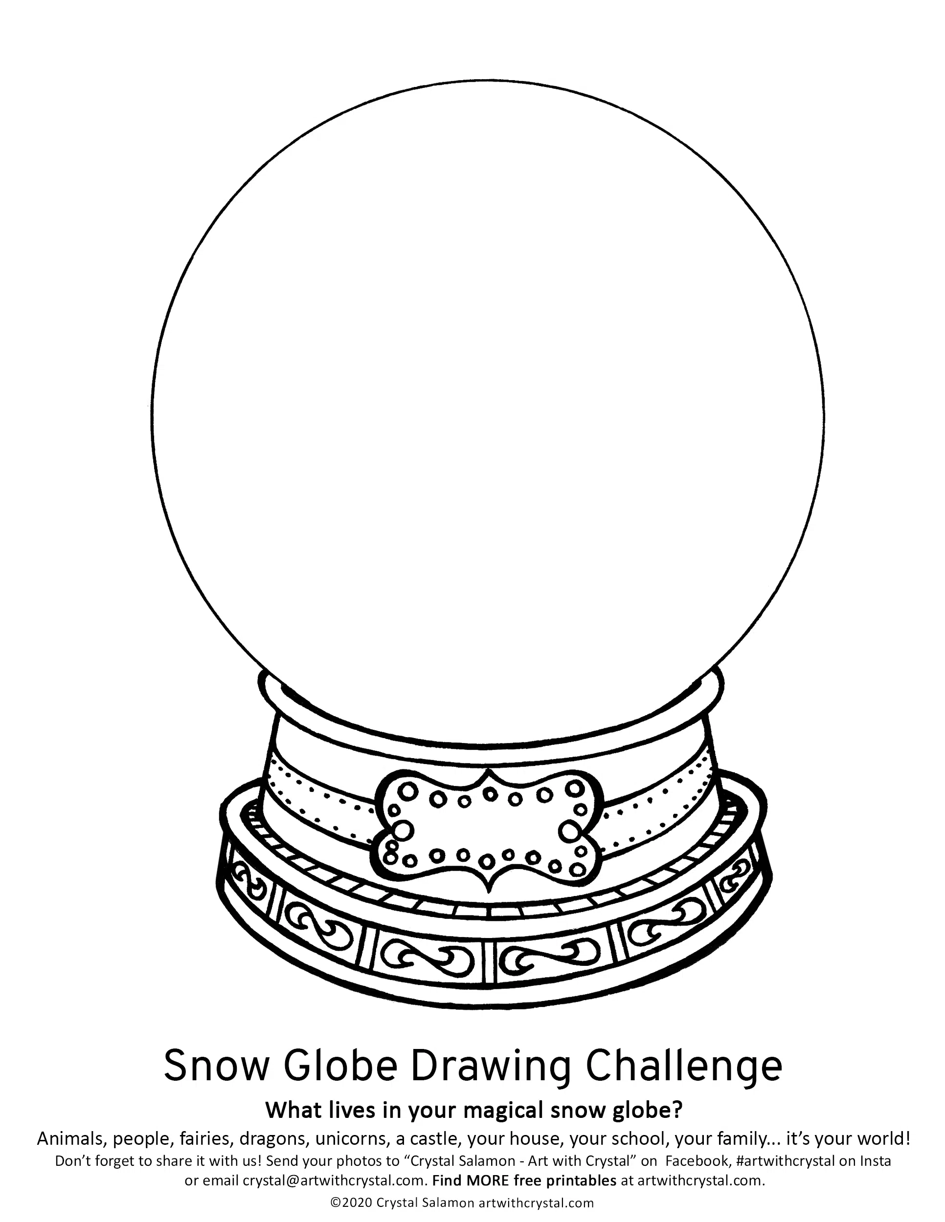 Snow Globe Template Printable