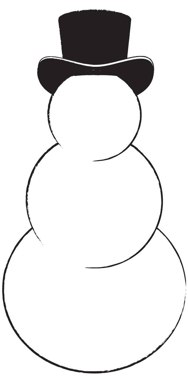 Snowman Template Printable Pdf Free Download