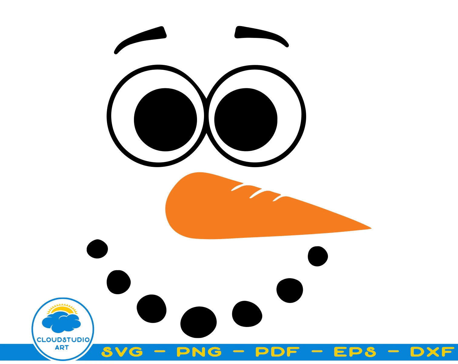 Snowman Face Svg Snowman Svg Snowman Clipart Snowman Printable 