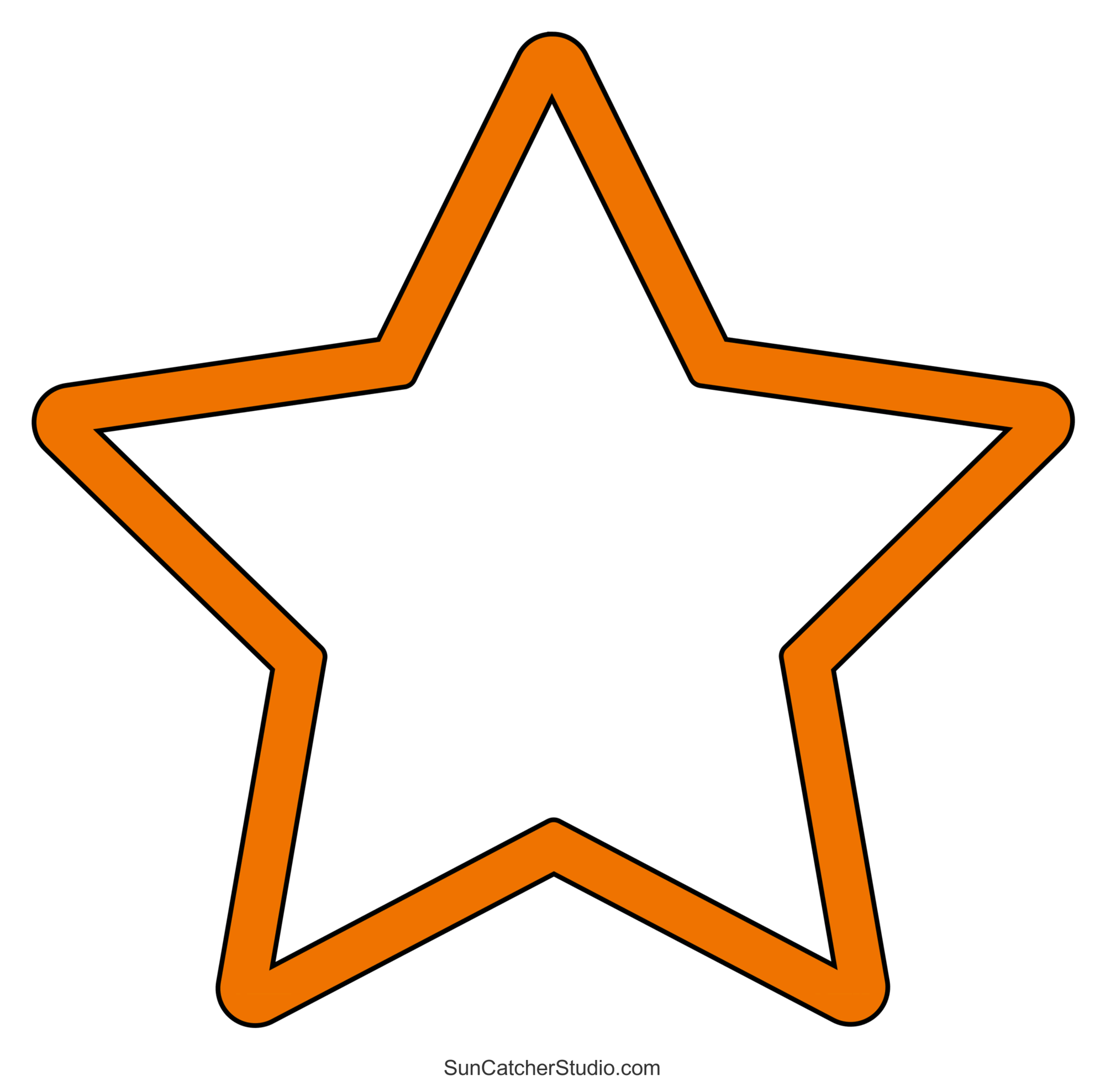 Large Star Template Printable