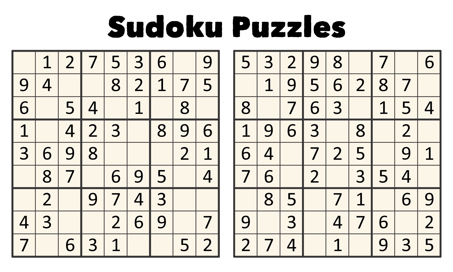 Free Printable Sudoku Puzzles And Answers