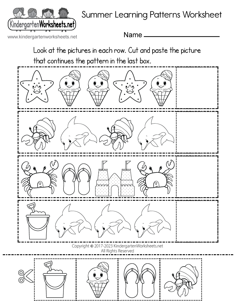 Printable Fun Worksheets For Kindergarten