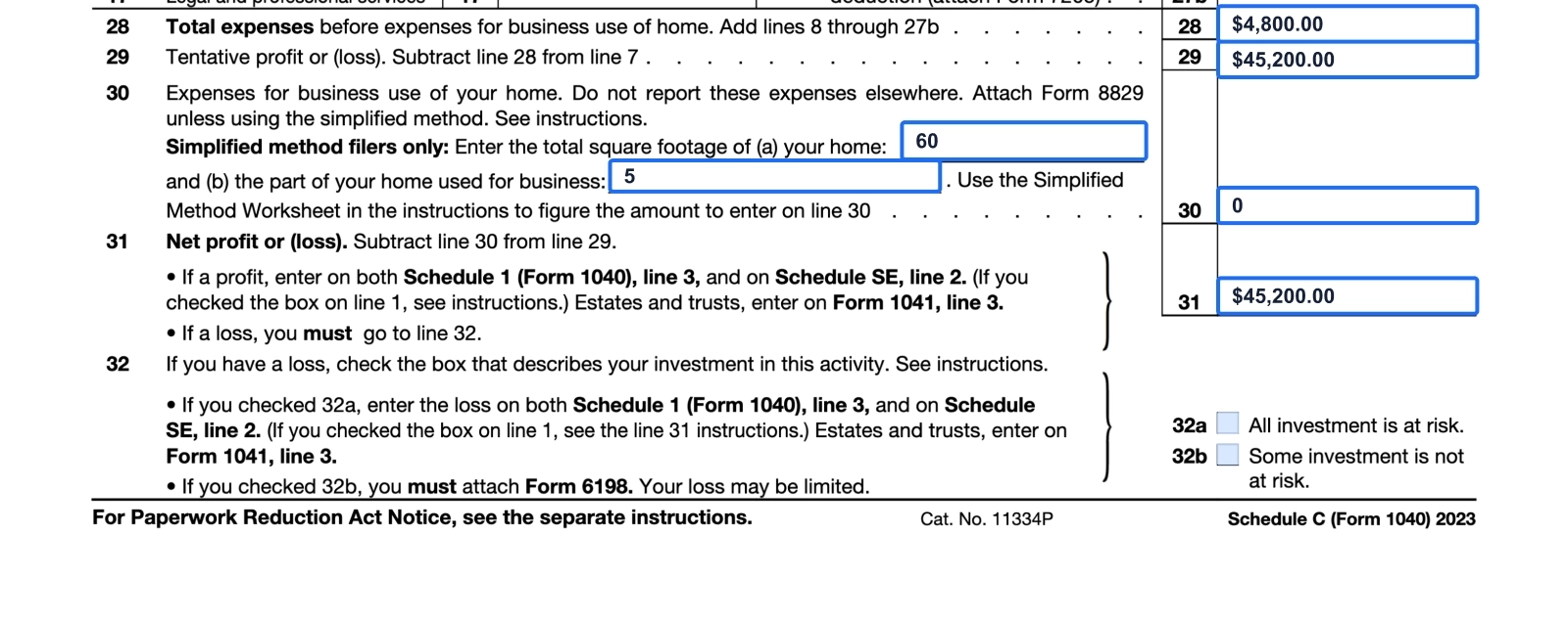 Taxes Schedule C Form 1040 2024 2025 PDFliner