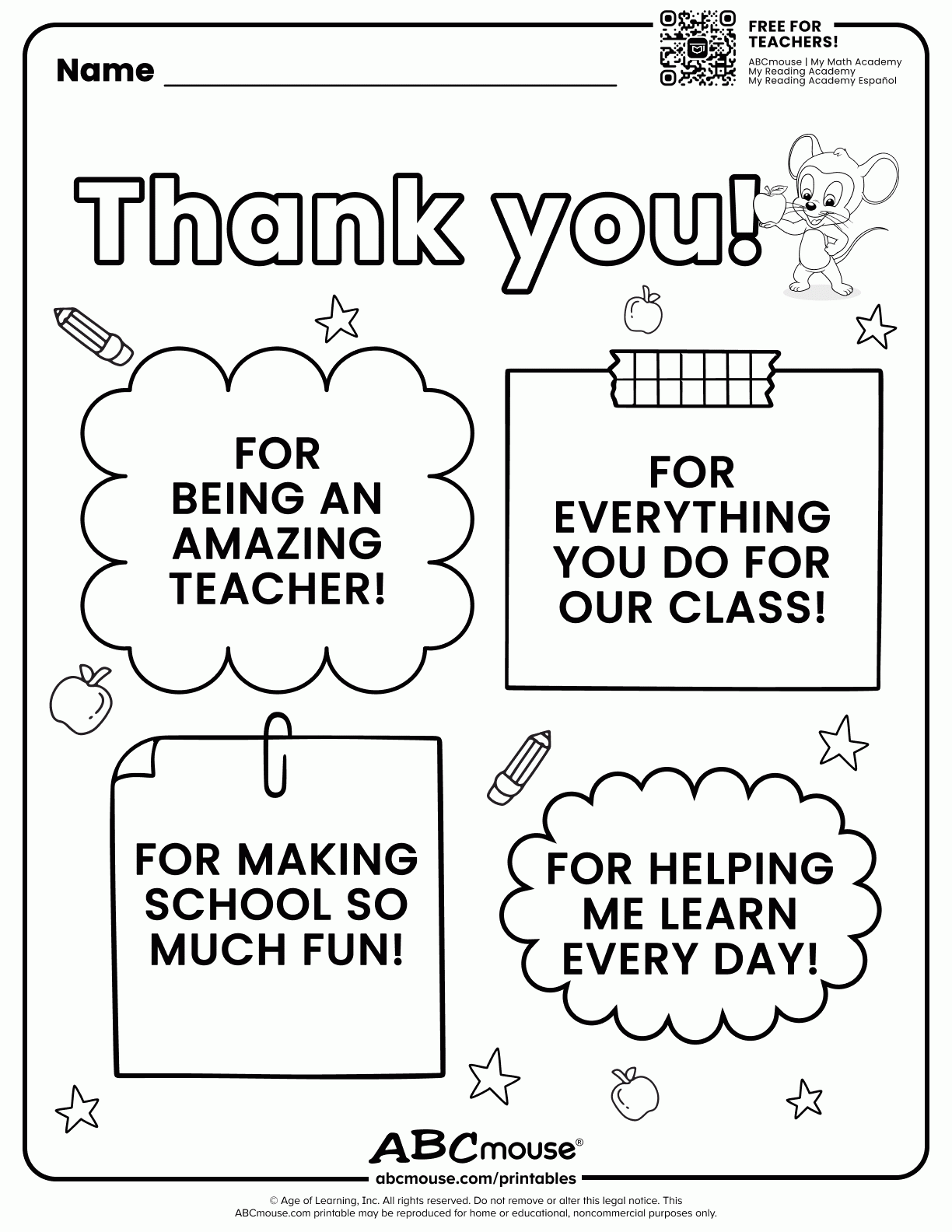 Free Teacher Printable Worksheets For Writing