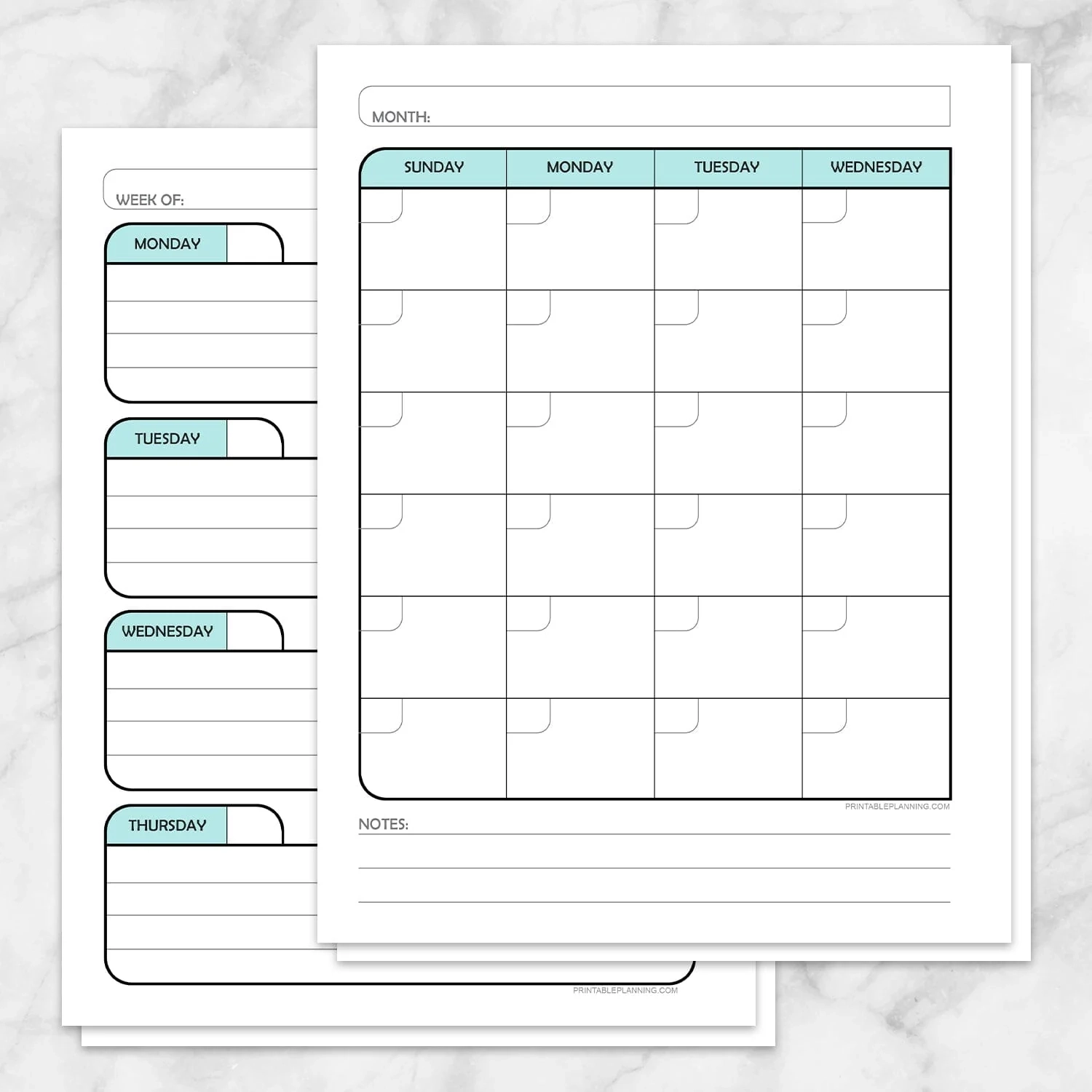 Blank Printable Weekly Calendar Page