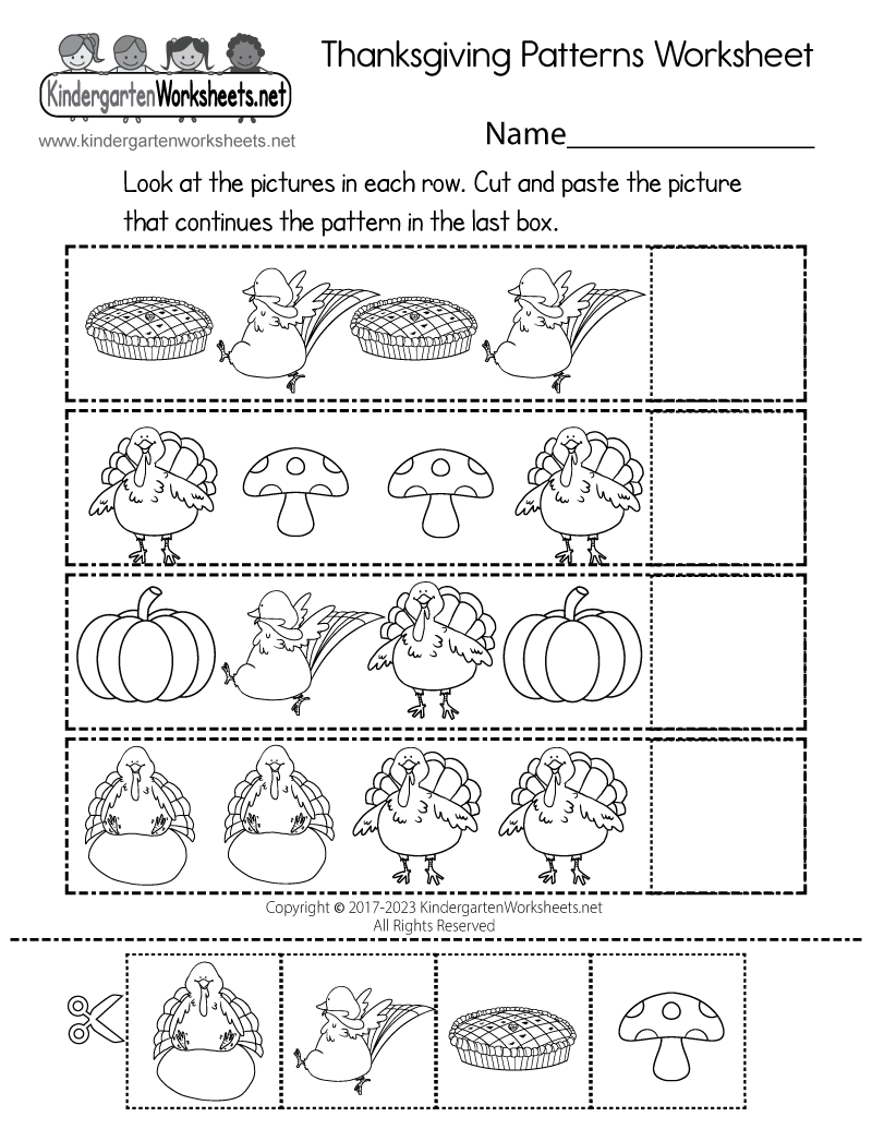 Free Printable Thanksgiving Worksheets Kids
