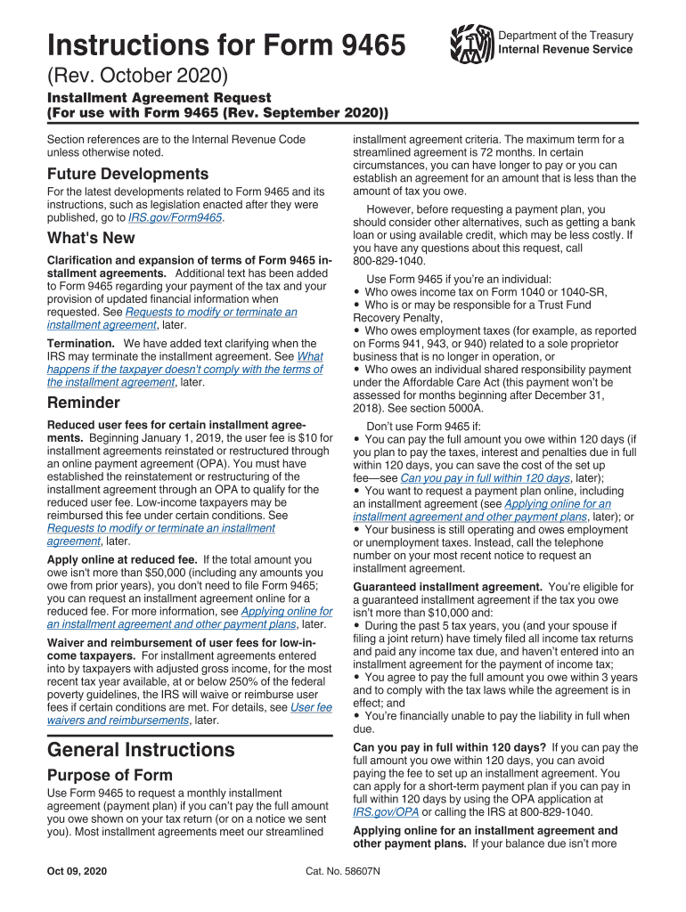 Irs Form 9465 Pdf