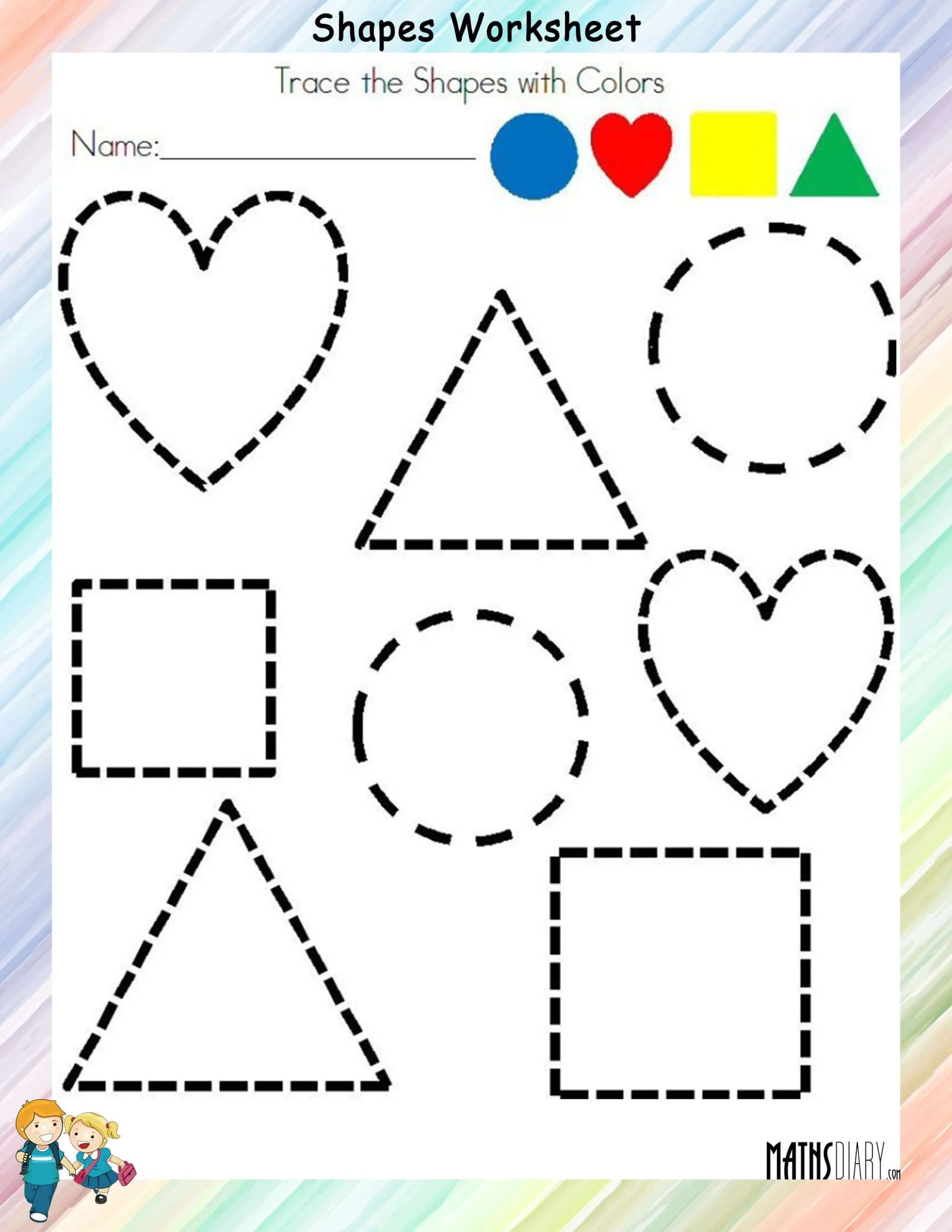 Printable Shapes Worksheets Tracing