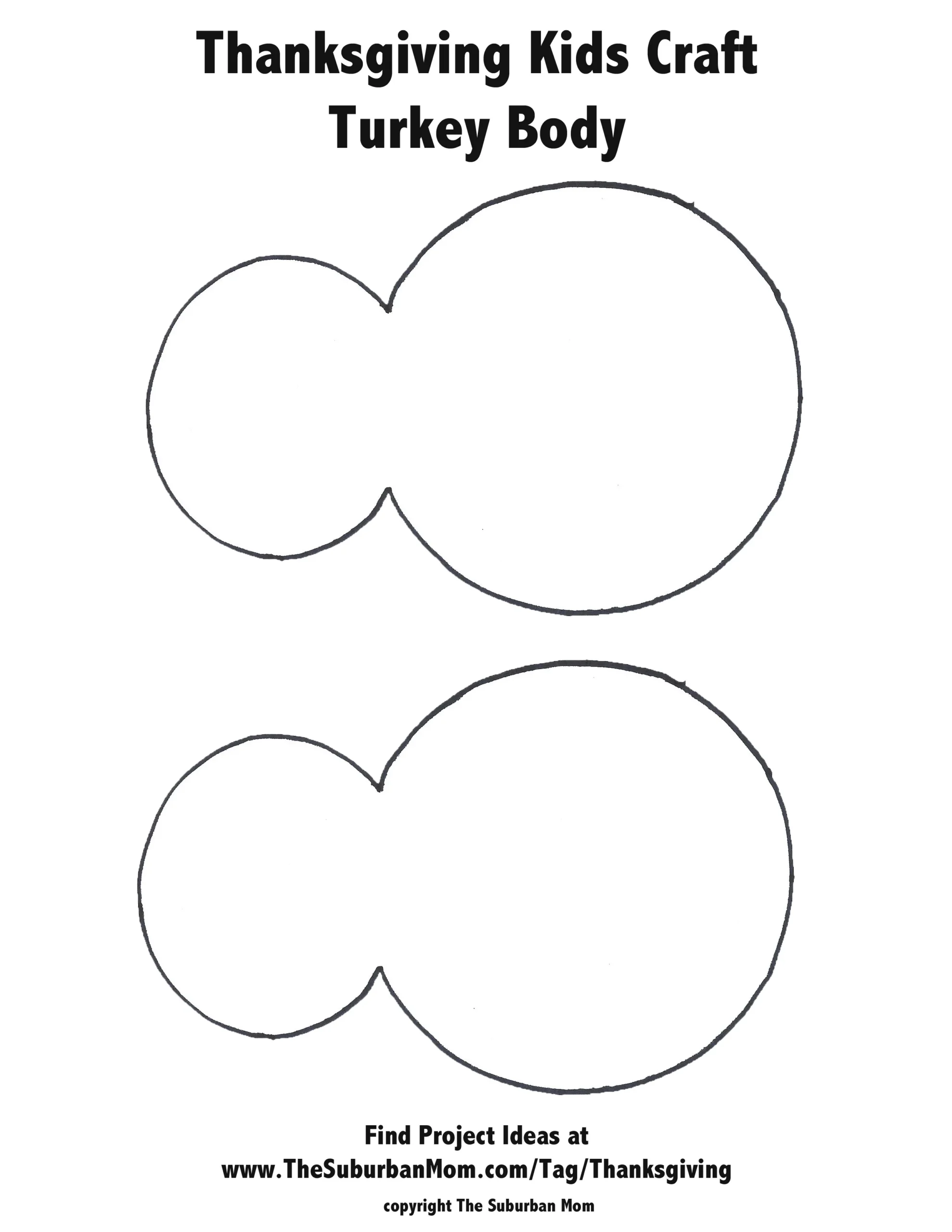 Turkey Body Printable