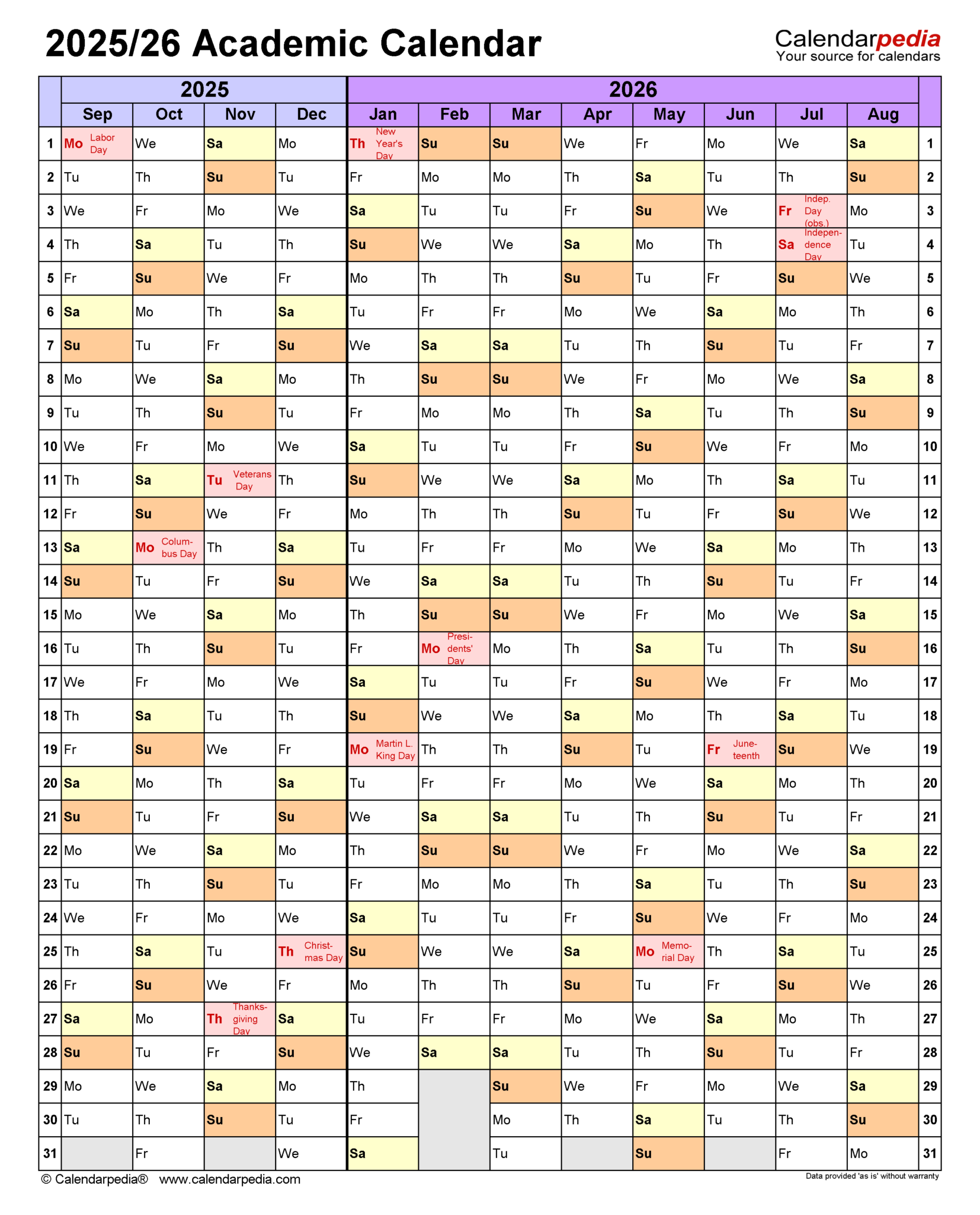 Uh Academic Calendar 2025 26 Printable