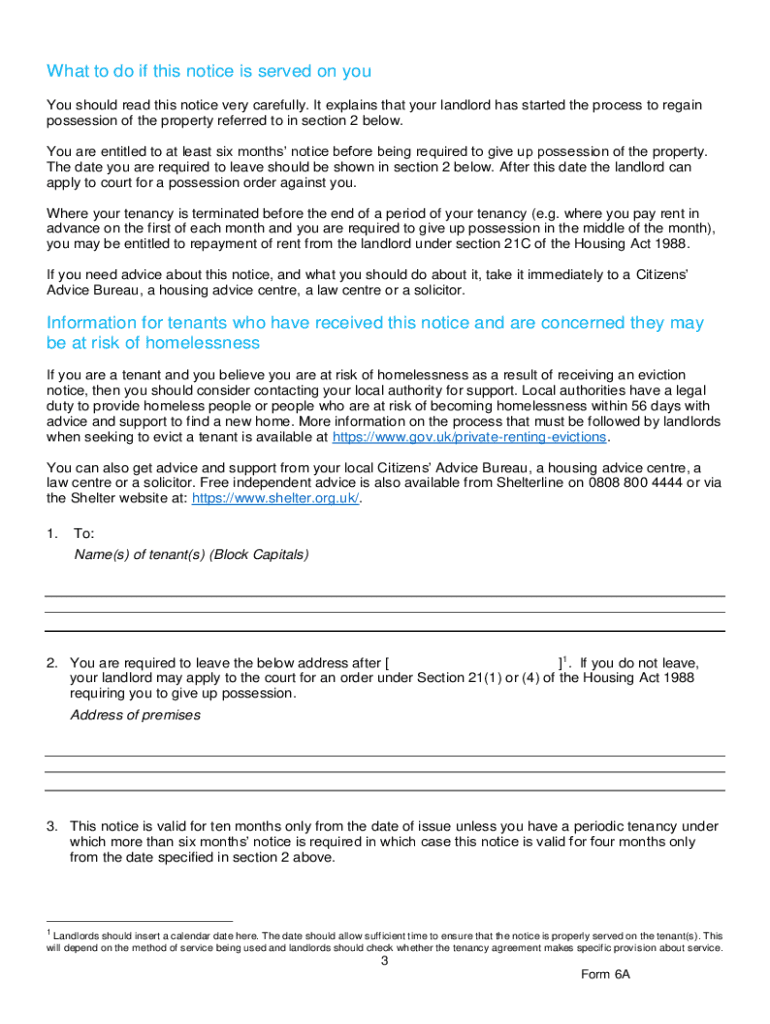 UK Form 6A Fill Online Printable Fillable Blank PdfFiller