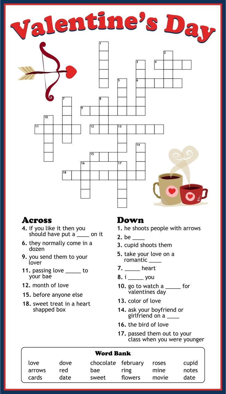 Free Valentine Printable Puzzles For Adults