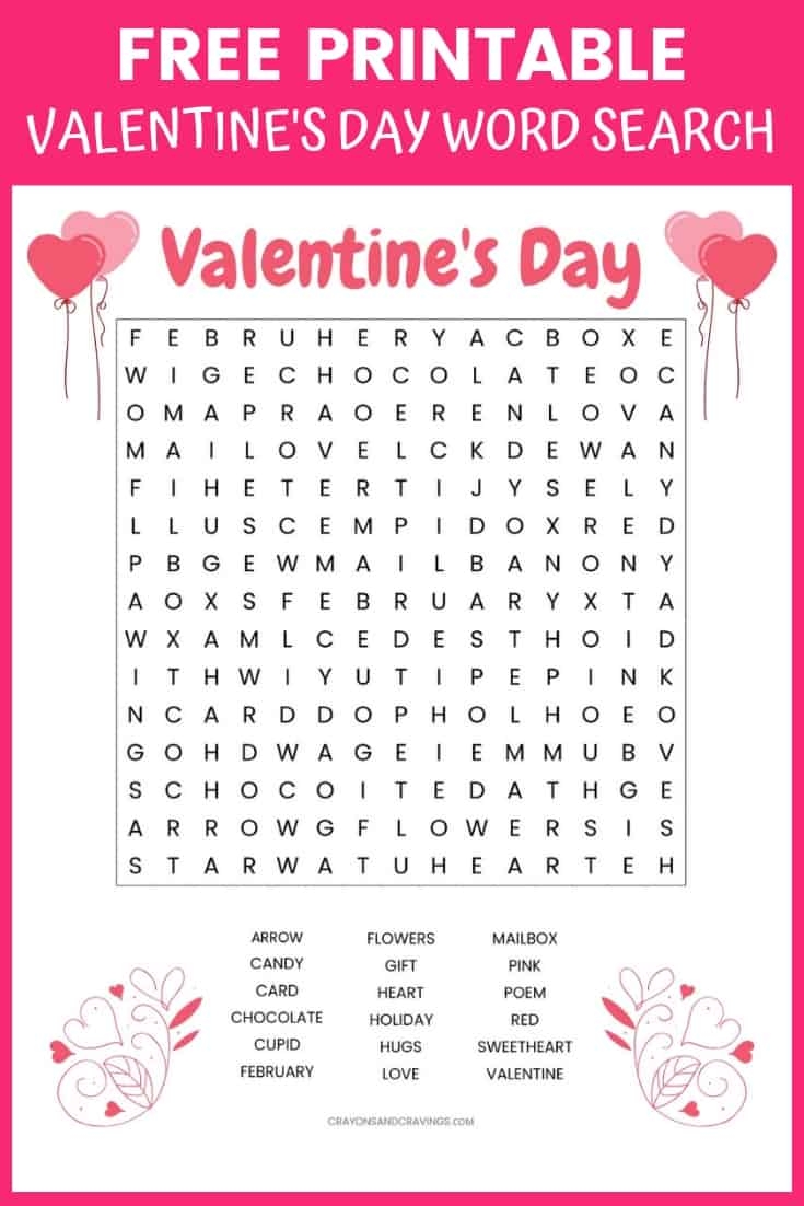 Valentine's Day Word Puzzles Free Printables
