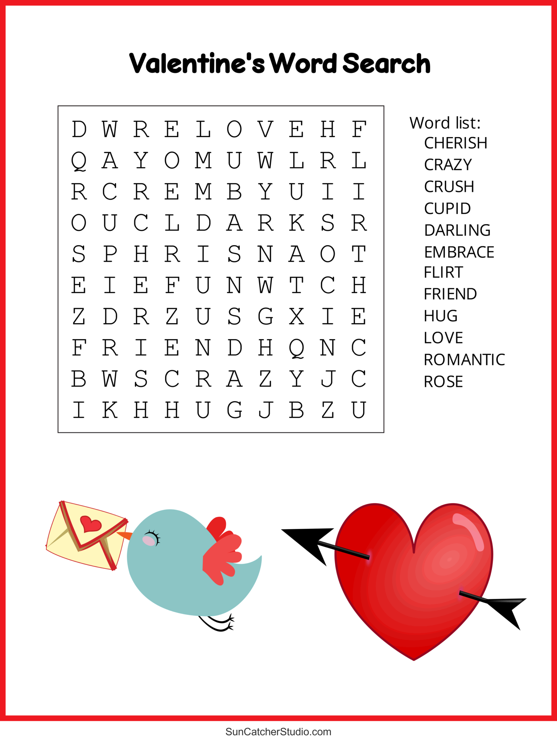 Valentines Puzzles Printable