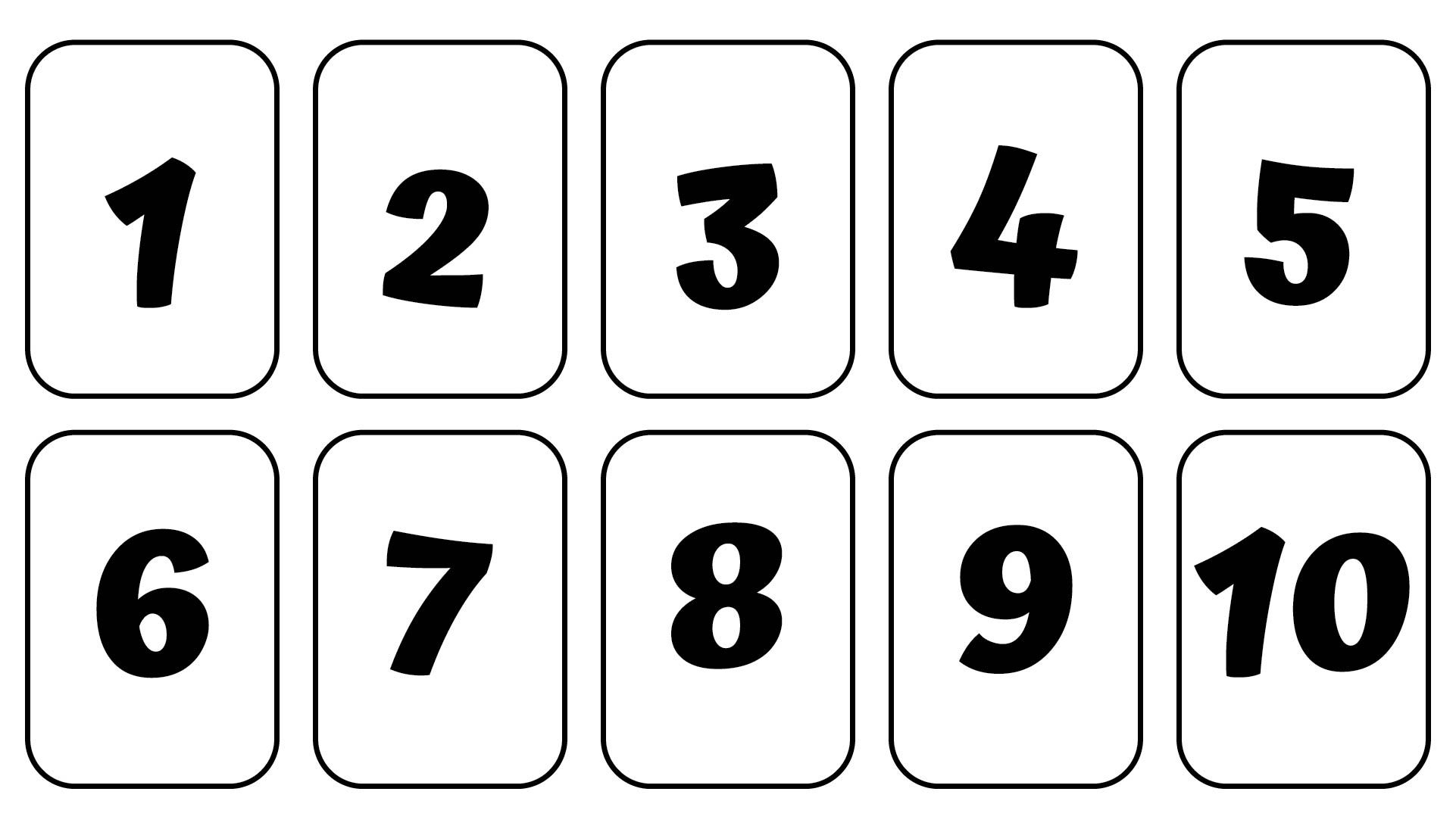 Free Printable Numbers 1-10