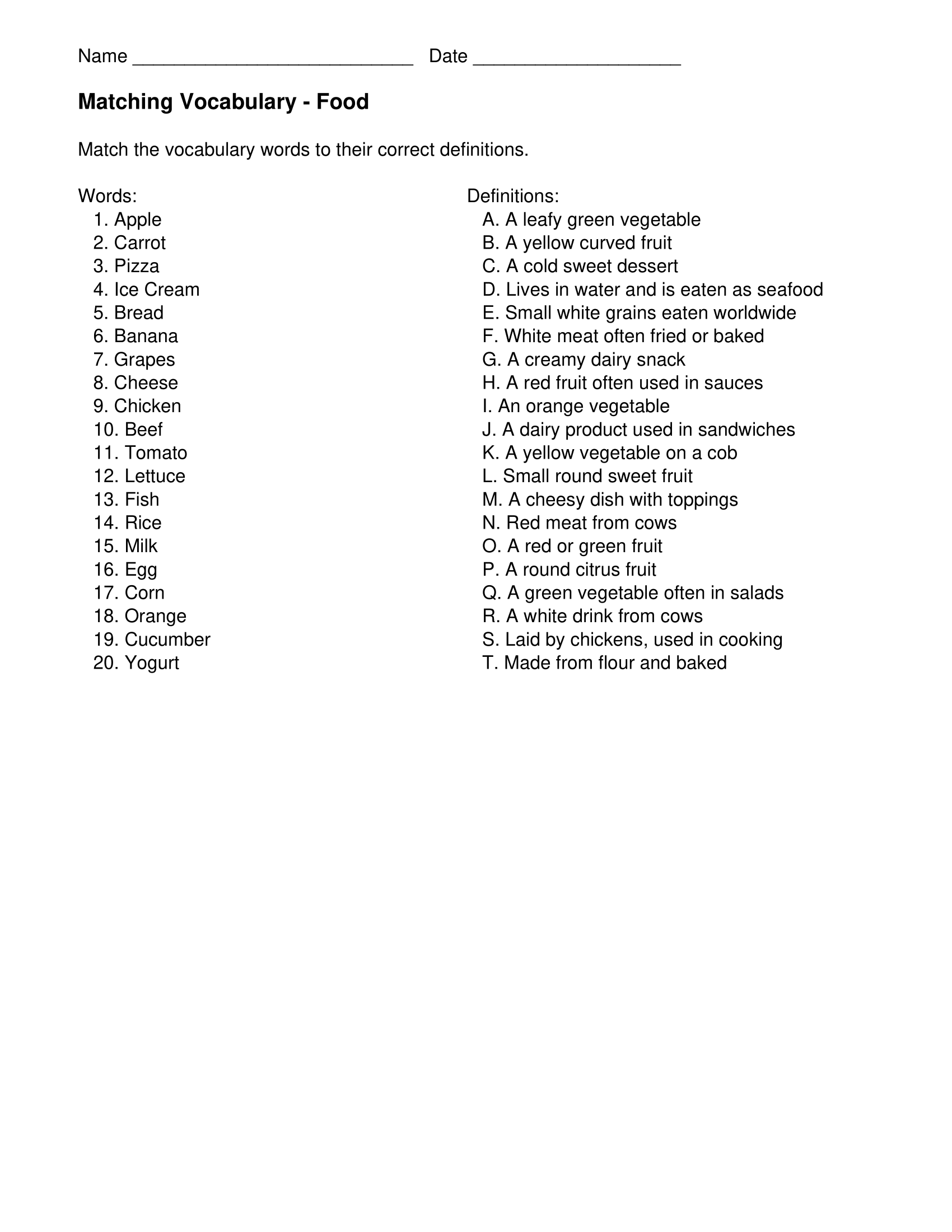 Vocabulary Worksheets Printable Word Lists amp Vocabulary Practice