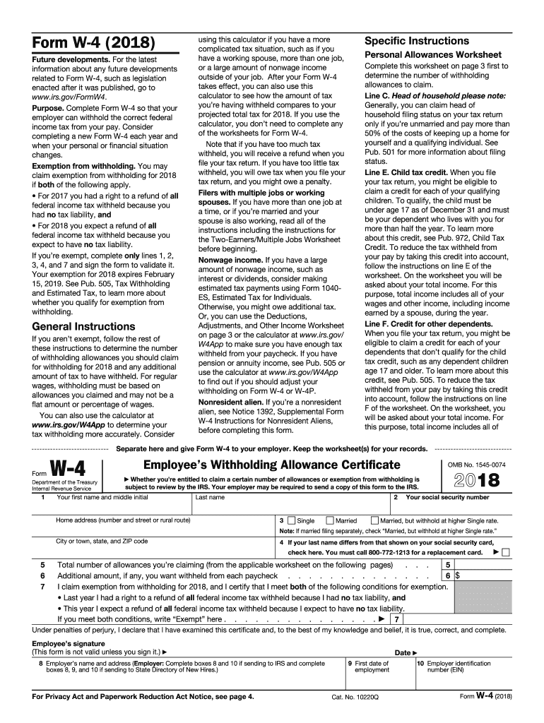 W4 2024 Form Printable