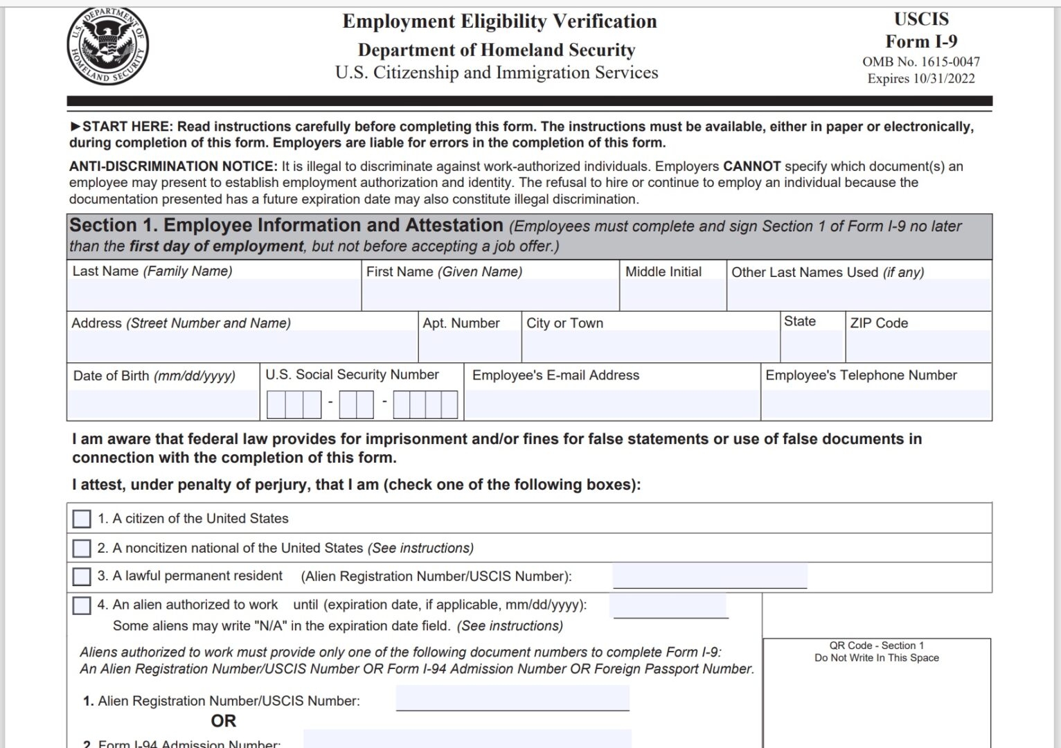 I 9 Form 2023 Pdf