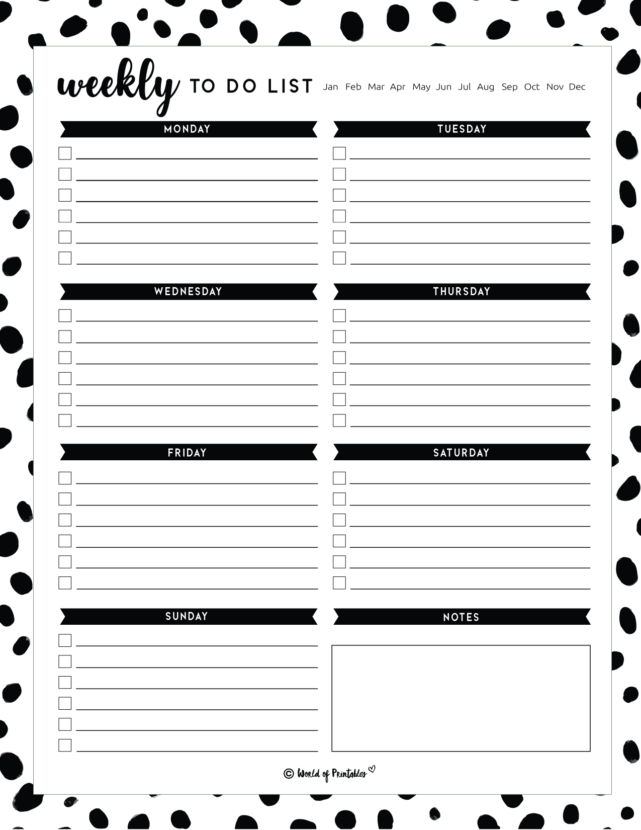 Printable List Template