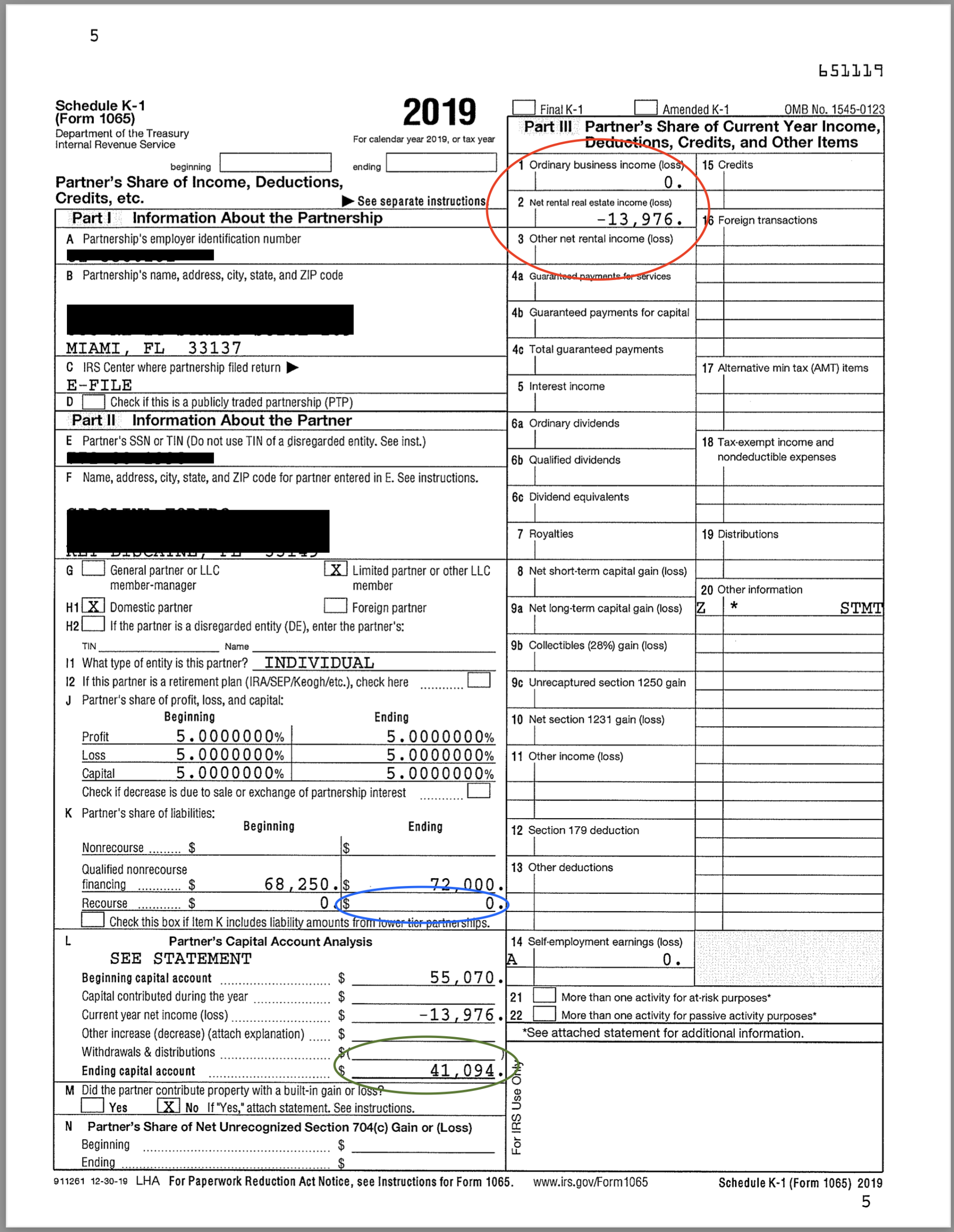 What Does Ending Capital Mean In A K 1 For A Partnership LLC 