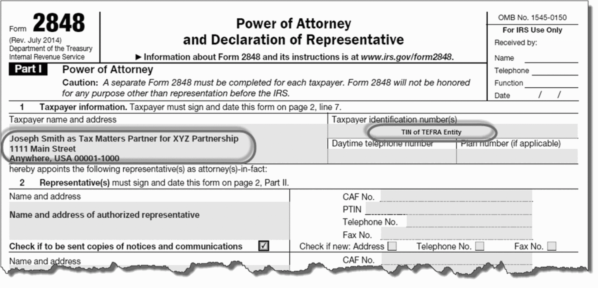 Irs Form Instructions 2848
