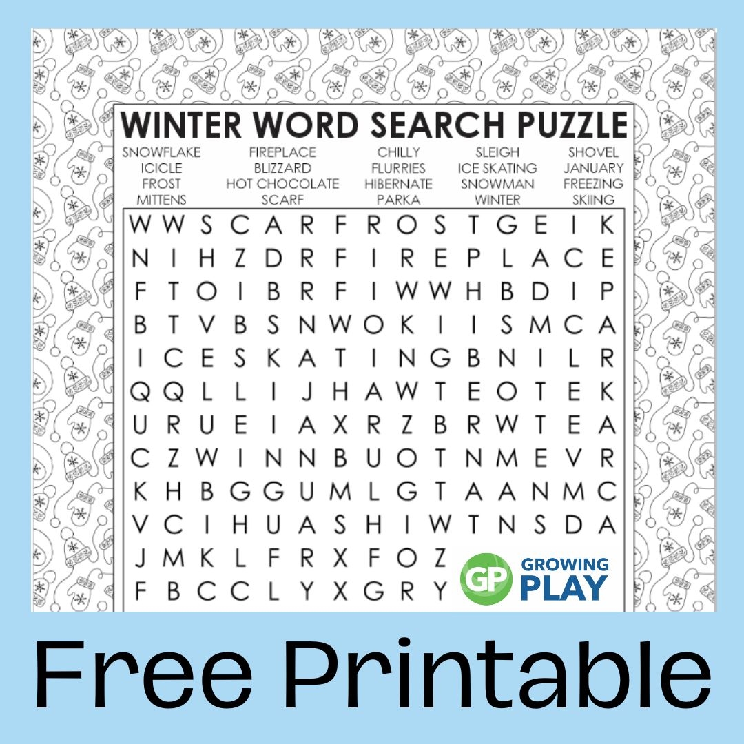 Winter Word Searches Free Printable