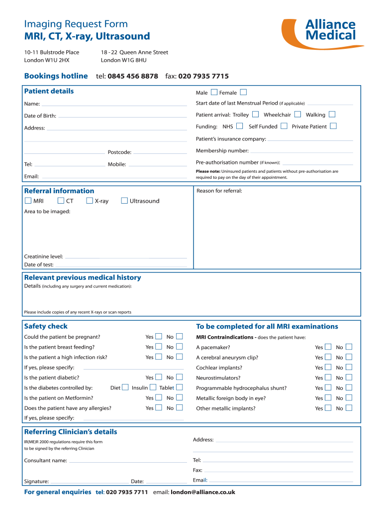 X Ray Request Form Pdf Fill Out amp Sign Online DocHub
