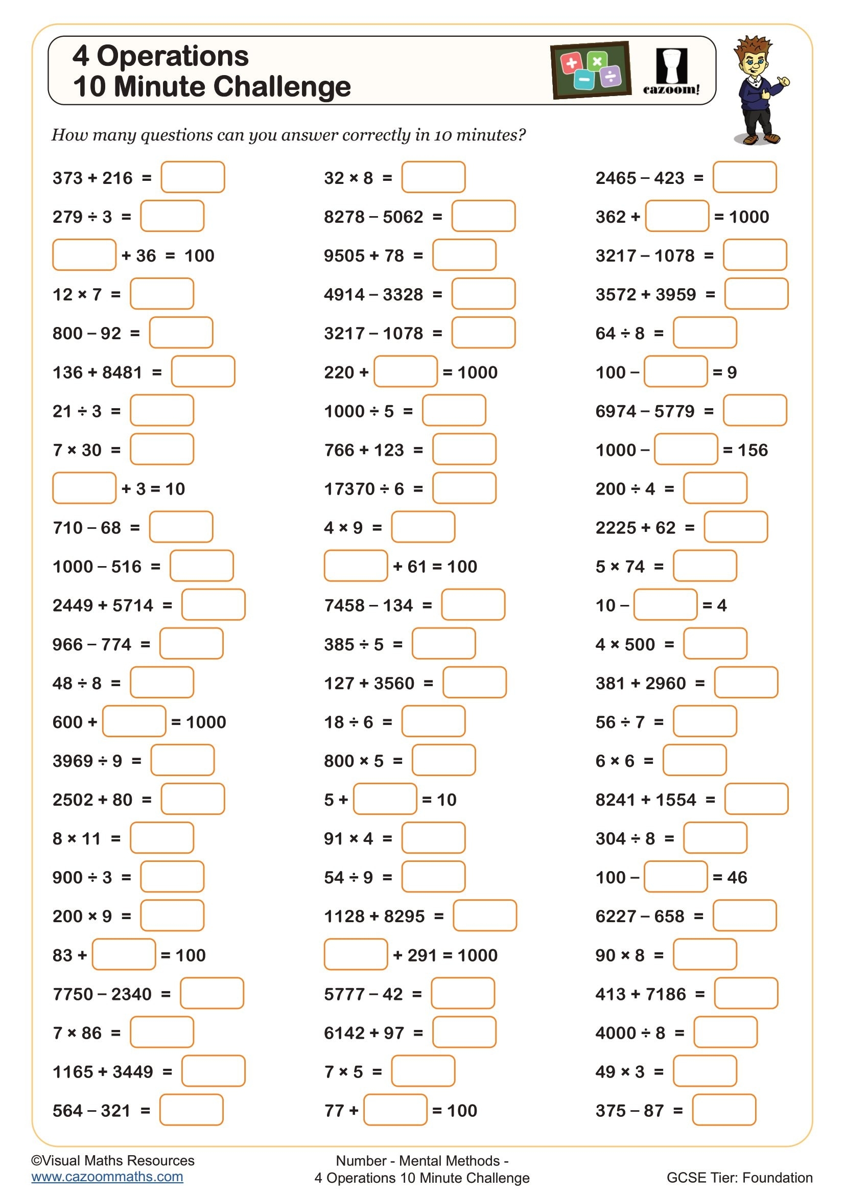 Worksheets Printable Y7