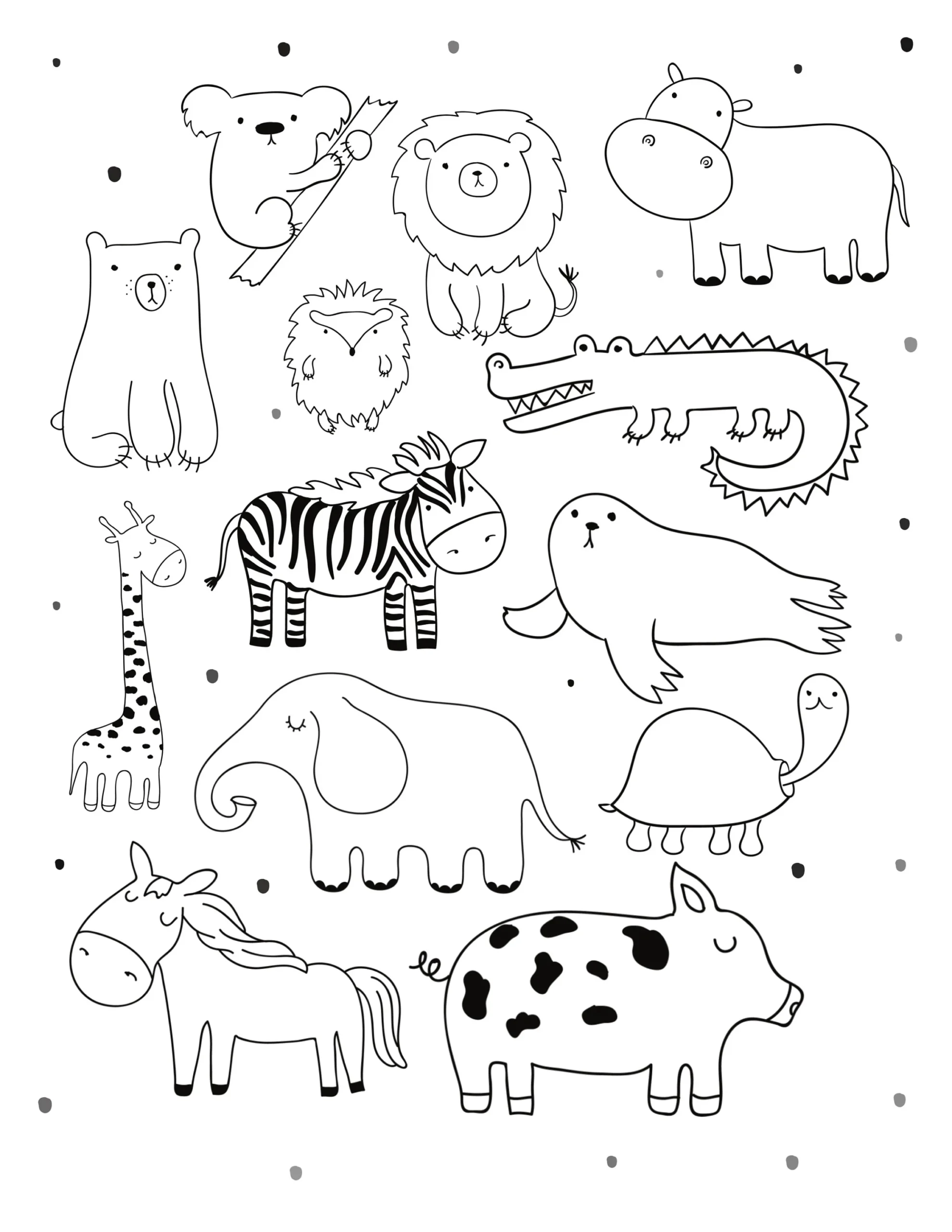 Printable Zoo Animals For Kids