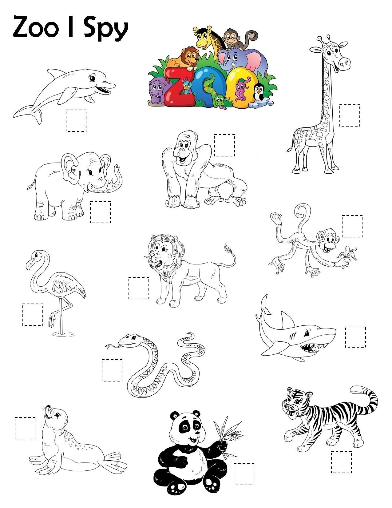 Zoo I Spy Printable Sew Cute Patterns