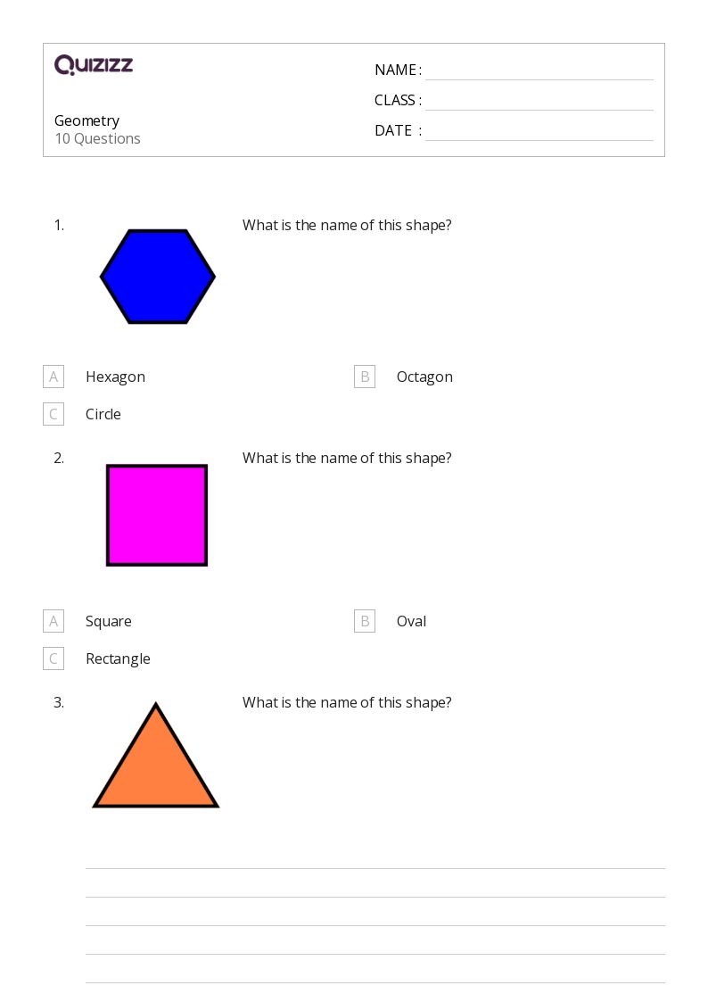 3rd Grade Math Worksheets Printable Geometry