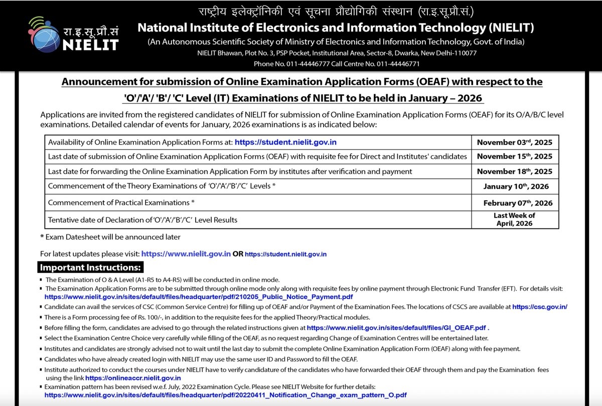Applications Are Invited For Submission Of OnlineExamination 