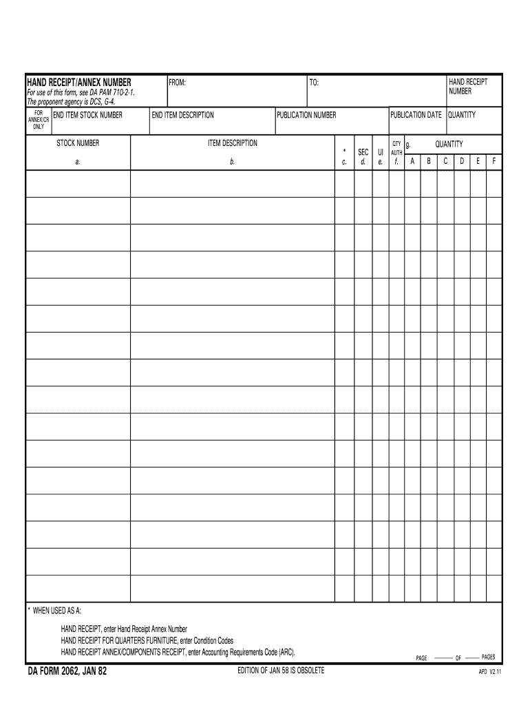 Da Form 2062 Fill Out amp Sign Online DocHub