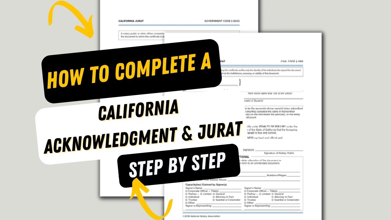 how to complete a california acknowledgment and jurat step by step