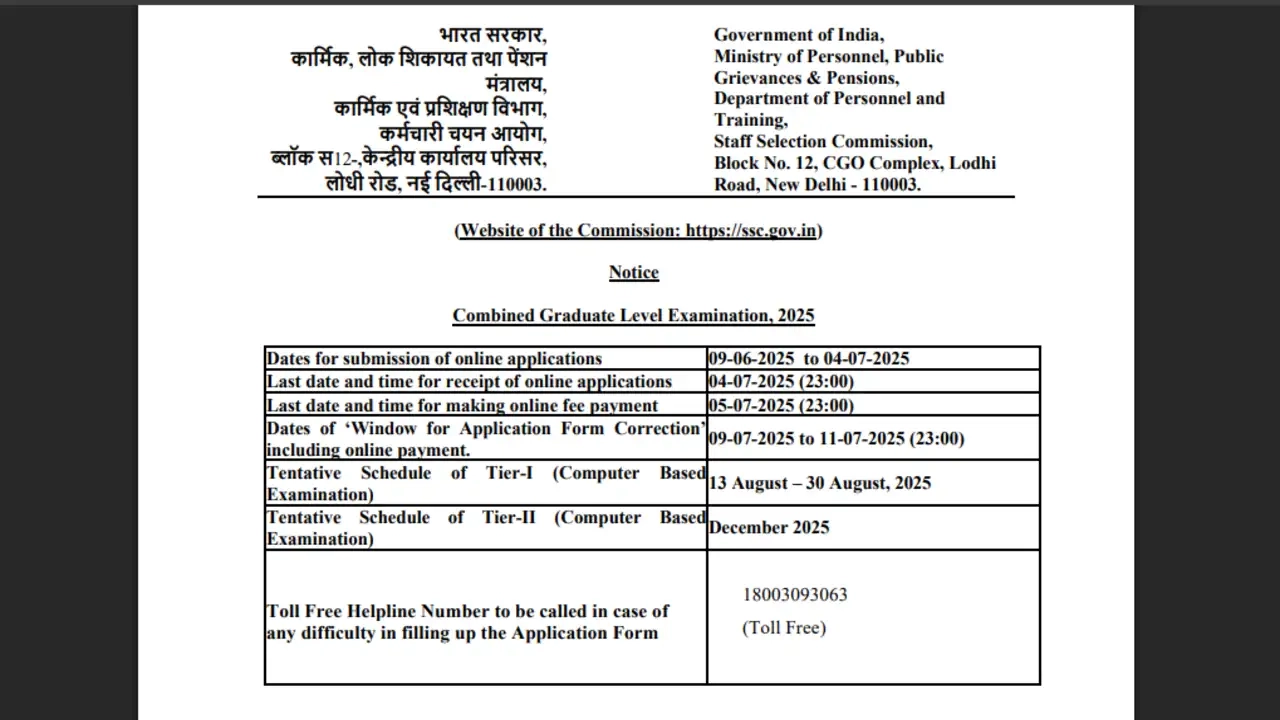 ssc cgl 2025 notification released at ssc gov in for over 14 000